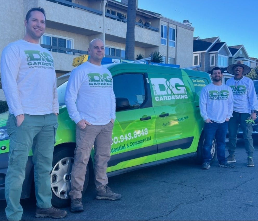 Picture of A gardening Van and the crew in San Diego